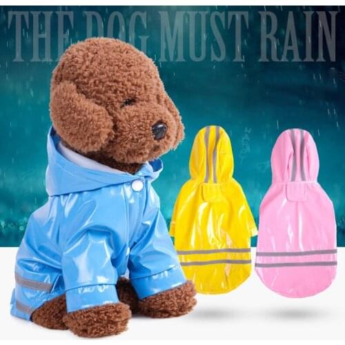 Raincoat For Dogs Summer Outdoor Puppy Pet Rain Coat Cat Dog Clothes Corgi Dog Raincoat Pet Waterproof Detachable Rain Jacket