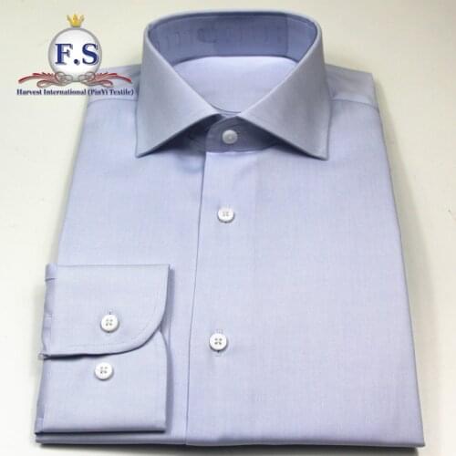 Made to measure 100s 2ply twill WRINKLE FREE men dress shirt long sleeve