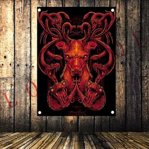 It is Disgusting! Creative Tattoo Rock Heavy Metal Music Flags Banners Canvas Painting Tapestry Halloween Gift Decoration
