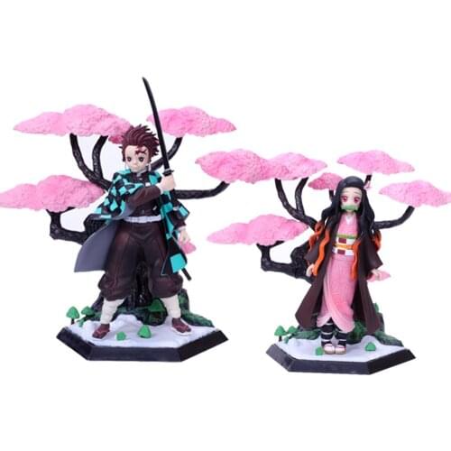 Demon Slayer Figures 20cm Kamado Tanjirou Kamado Nezuko PVC Action Figure Collectible Dsemon slayer kimetsu no yaiba Model