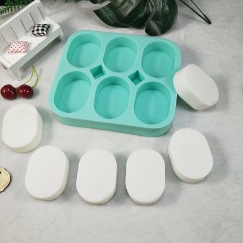 Soap Molds Gypsum Chocolate Candle Mold Silicone Mold Soap Making Clay Resin PR455 PRZY Liquid Silicone Six Holes Moulds