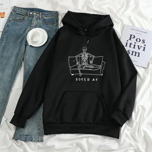 Harajuku Hoodie Skull Printed Winter Clothes Women Coplay Halloween Punk Graphic Pullover Sweatshirts Vintage Plus Size Hoodies