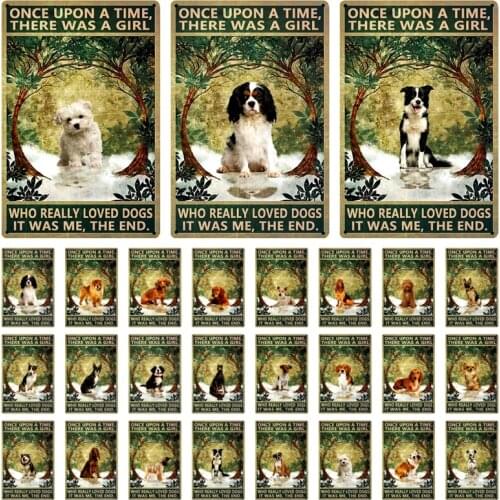 [ Kelly66 ] Who Really Loved Dogs It Was Me Bulldog Beagle Boxer Metal Sign Home Decor Bar Wall Art Painting 20*30 CM Size Dy166
