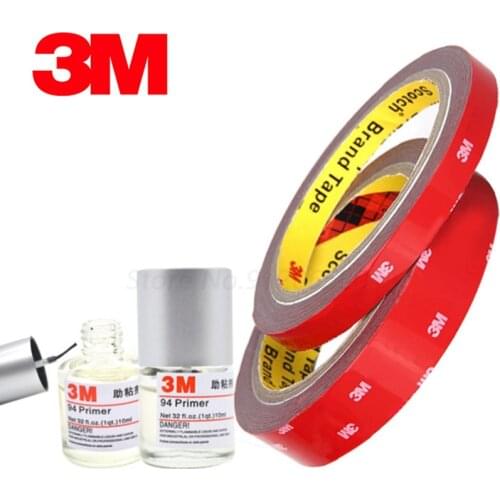 3M 94 Adhesive Primer Adhesion Double Sided Tape Promoter Increase Adhesion Car Wrapping Application Tool Home Door Styling 10Ml