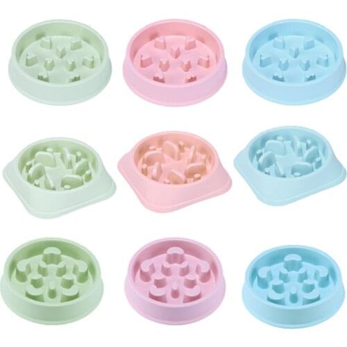 Pets Slow Feeding Supplies Anti Choke Puppy Eating Feeder Dish Useful Prevent Dog Obesity Healthy Diet Portable Bowl Container
