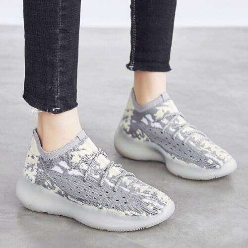 Sneakers Women Platform Wedge Fashion Socks Shoes Casual White Sneakers Spring Knitted Vulcanized Shoes Women Trainers Tenis