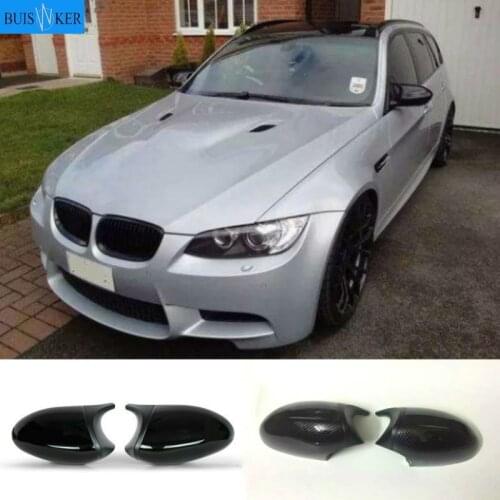 For BMW 1 3 Series E81 E82 E87 E88 E90 E91 E92 E93 Car Side Wing Mirror Cover Rear-View Caps Black high quality types