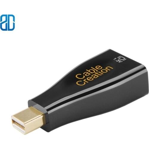 Mini DP to HDMI Adapter 1080P Gold Plated Mini Displayport to HDMI Converter Male to Female 1.3V /1.4V Black/White/Blue