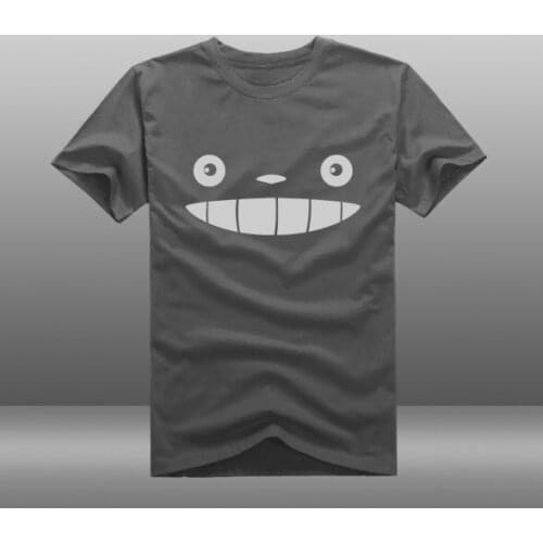 New Miyazaki Hayao Totoro T-shirt Anime Totoro Smiley Face men t-shirt Summer short-sleeve costume Cotton tops