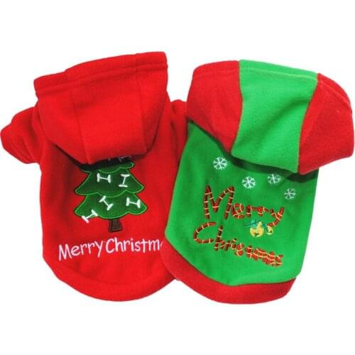 Pet Dog Clothes Christmas Costume Cute Cartoon Tree Vest T-shirts Cloth Puppy Cat Costume Dress Xmas Hoodies For Dog