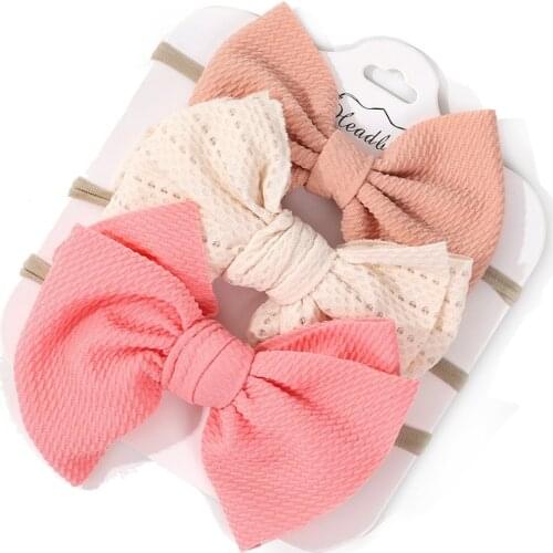 3Pcs Baby Headband Summer Cute Floral Bows Baby Girl Headbands Elastic Bowknot Newborn Hair Band Turban Set Hair Accessories