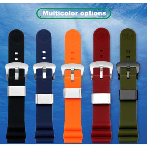 22mm Diver Rubber Black Strap Soft Silicone Replacement Wrist Strap Bracelet with Spring Bars Tool Set for Seiko Watch