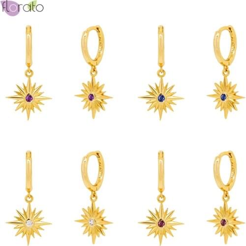 925 Silver European American Style Sun Wreath Hoop Earrings CZ For Women Earrings Fashionable And Elegant Jewelry Birthday Gifts