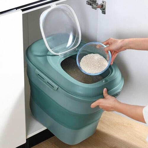 Folding Pet Food Storage Bucket 25Kg Sealed Dry Fresh-keeping Cat Food Dog Food Storage Tank Moisture-proof Folding Storage Box