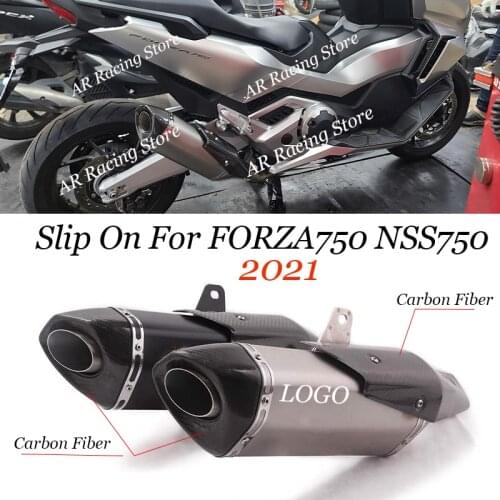 Complete system motorcycle gp exhaust Escape Moto pipe front link muffler tube header slip on for Honda FORZA750 NSS750 2021