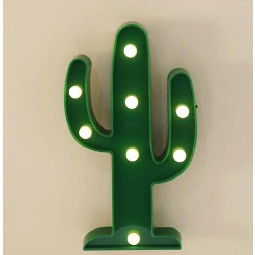 3D Cactus LED night light Romantic Table Lamp Green Bulb Holiday Lighting Night Lights For Baby Bedroom Decoration Ночники
