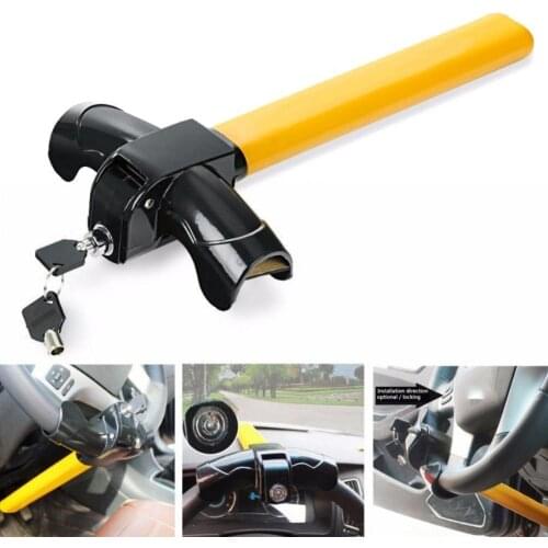 Universal Car Steering Wheel Lock Heavy Duty Anti-theft Car/Van Security Rotary Steering Wheel Lock Enhance Automobile Security