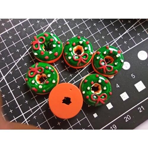 1pcs/lot resin flat back bow doughnut 18mm Cabochons Jewelry Fit Mobile Phone Hairpin Headwear DIY Accessories