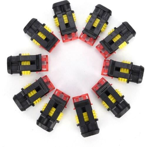 10 Kits/lot 2 Pin Way Sealed Waterproof Electrical Wire Connector Plug Car Auto Sets SHIDWJ 85g