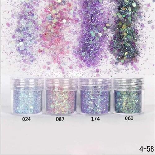 10 ml Purple Sequins Nail Glitter Powder Sequins for Nail Design Tinsel Flake Brilliantine Powder for Nail Art Glitter Dust