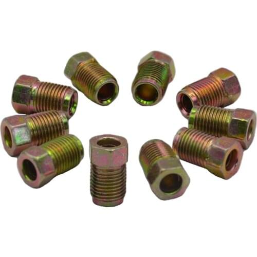10Pcs Hollow Brake Pipe Screw Durable Nuts for Braking Steel Tube Motor