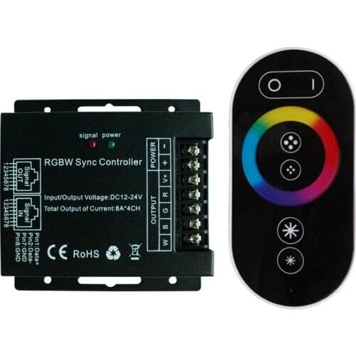 10Pcs LED RF RGBW RGB Controller Touch DC12-24V 32A Full Color Synchronous ControL FOR 5730 5050 STRIP MODULES