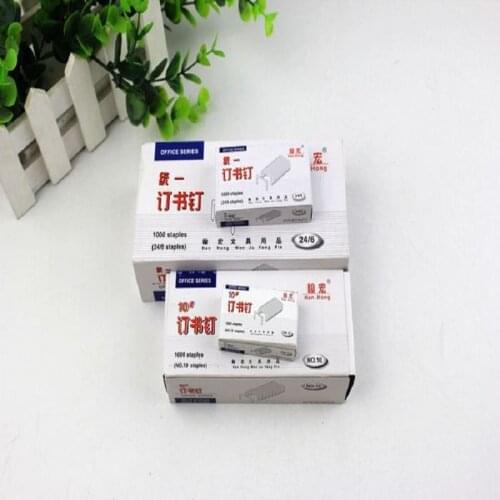 Lot 1000 PCS Standard silver Point Staples Office Metal Hot Sale Bending Supplies Free Shipping School Staples 24/6
