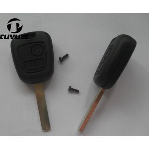 2 Buttons Uncut Blade Remote Car Key Case Shell Fob For Citroen C1 C2 C3 / Pluriel C4 C5 C8