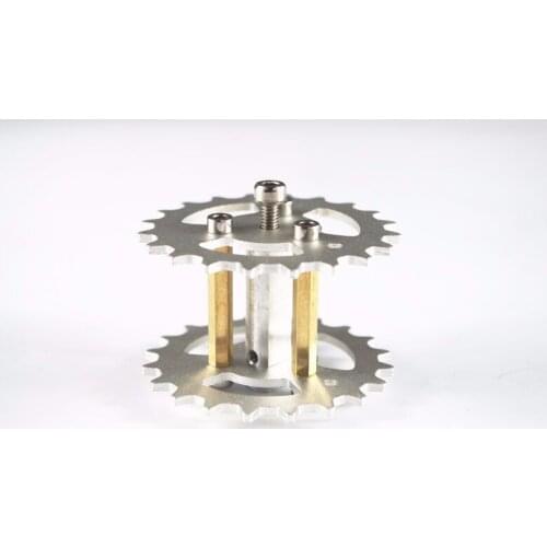 2pcs silver Aluminum alloy all-metal driving wheel tank tracks crawler caterpillar Chassis remote control toy part,Free shipping