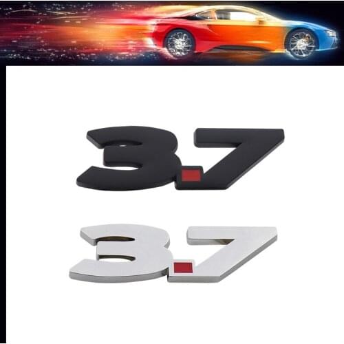3D Premium 3.7L Liter car Hood Fender trunk Bonnet Emblem Badge Sticker for Q50 Q50L Q30 Q70 G25 QX60 QX70 FX35 FX37 Mustang V6