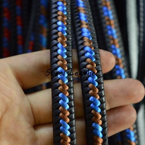 5m/lot Approx 12*6mm Braided Leather Cord Rope Thread For DIY Necklace Bracelet Jewelry Making Leather Strings Cords Wholesale