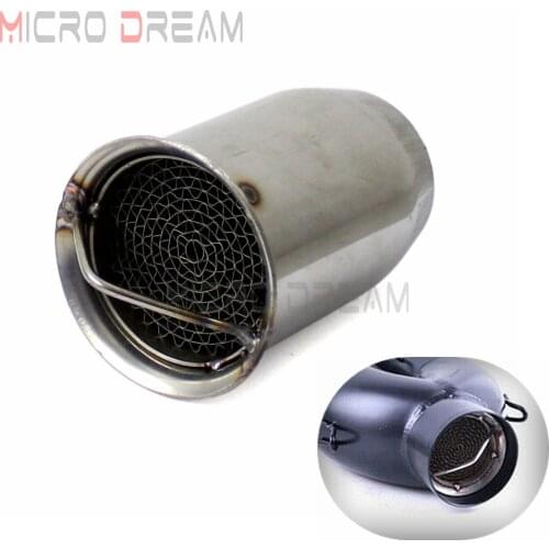 51MM Cafe Racer Motorcycle Exhaust Pipe Muffler Can Be Inserted DB Killer Silencer Sound Reducer Catalyst DB Killer Universal