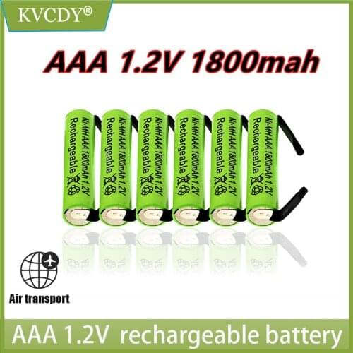 New Ni-Mh 1.2V AAA rechargeable battery, 1800mah,with soldering pads for Philips Braun electric shaver,razor and toothbrush