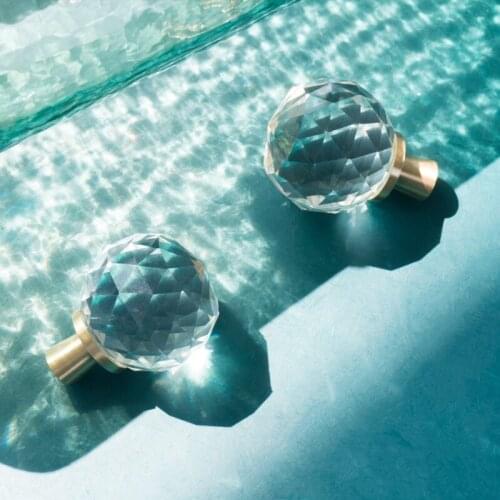 Diamond Crystal Glass Knobs Cupboard Pulls Drawer Knobs Cabinet Handles Furniture Handle Furniture Handle