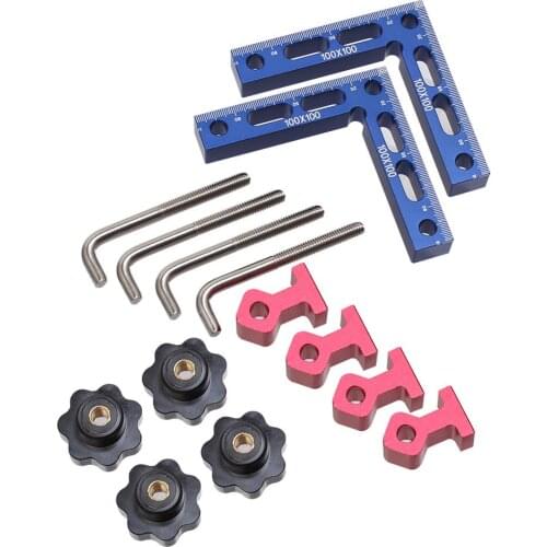 Aluminium Right Angle Clamps 90 Degrees L-Shaped Auxiliary Fixture Splicing Board Positioning L-Shaped Ruler Positioner Clip