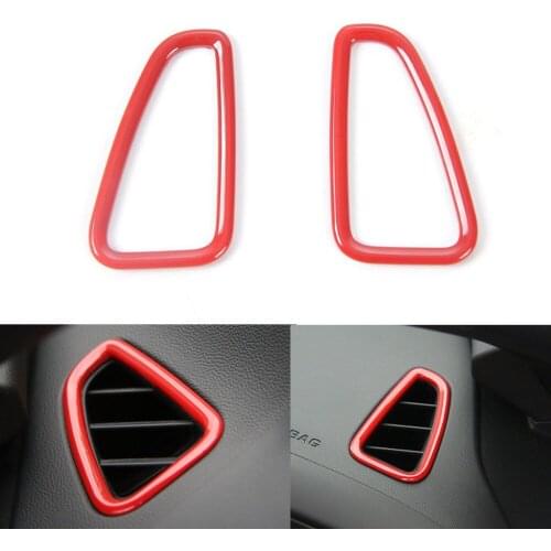 Auto ABSAuto Car Interior Dashboard Upper left & right Air Vent Outlet Frame Sticker Fit For Chevrolet Camaro 2017+Accessories