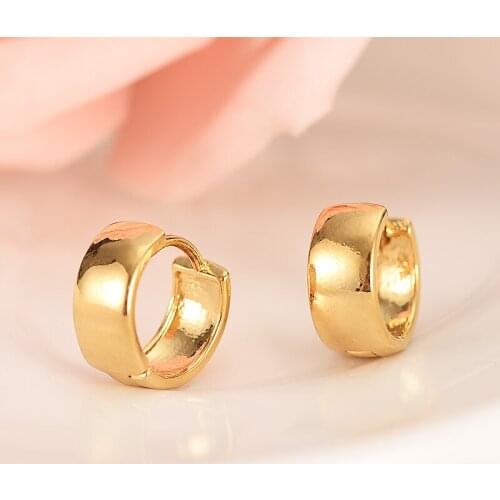 Bangrui New Fashion Women/Girls Earrings Jewelry / Yellow Gold Filled Hoop Earrings Jewelry For Africa/Dubai