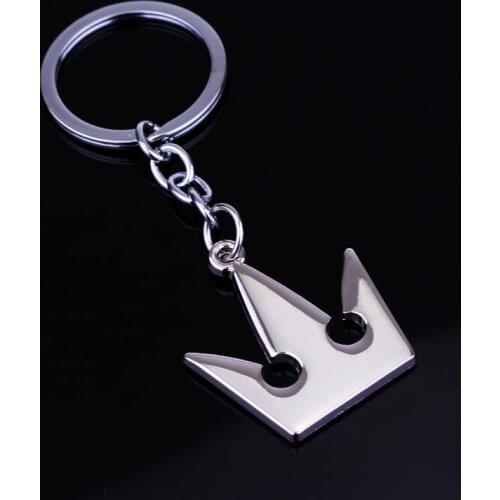 Game Kingdom Hearts Crown Alloy Keychian Key Chains Keyring Key Chain Keyfob Pendant Necklace Jewelry Accessories