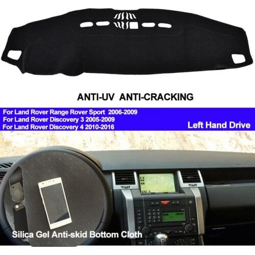 TAIJS Car Dashboard Cover Silicone Non-Slip For Land Rover Discovery 3 Range Rover Sport Discovery 4 2010-2016 Dash Mat ANti-UV