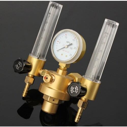 CO2 Argon Gauge Pressure Regulator Mig Tig Flow Meter Control Valve Welding Gas Double Tube Bubble Counter Aquarium Flowmeter