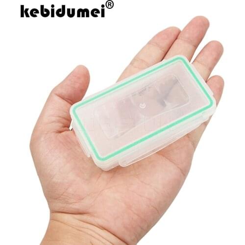 Kebidumei 2pcs Waterproof Battery Holder Battery Case Protective White Plastic Battery Storage Boxes Cases For 2x18650 Battery