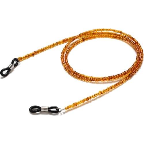 Brown Beaded Glasses Strap Fashion Sunglasses Chain Necklace Spectacle Rope Lanyard Cord Holder