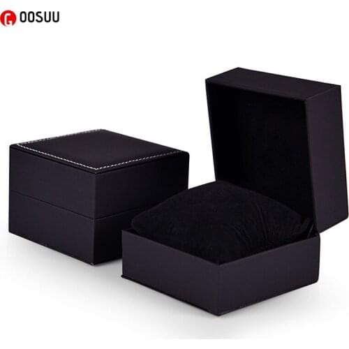 Leather Watch Box Cases Pillow Straight Corner Watch Boxes Storage Organizer Container Gift for Men Watch boxes for Apple iWatch
