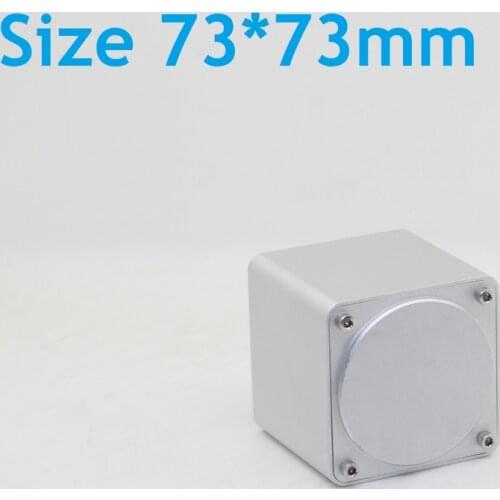Square Silver Black Aluminum Alloy Transformer Cover 73mm DIY Chassis Enclosure Box Transformer Case