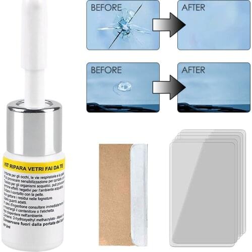 Cracked Glass Repair Kit Windshield Repair Fluid DIY Car Window Crack Repair Tool Glass Scratch Remover Windscreen Crack Restore