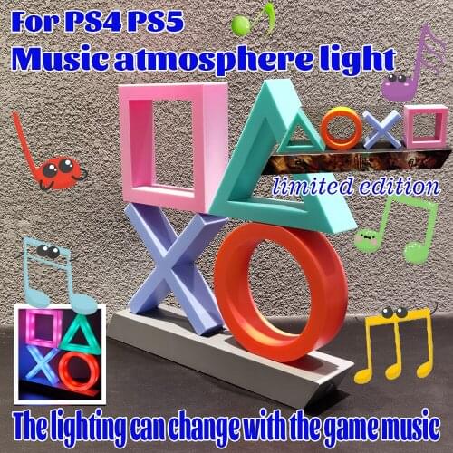 Neon Light Voice Control Game Icon Lamp Acrylic Atmosphere Dimmable Bar Atmosphere Lamp Club KTV Wall Decoration Lighting