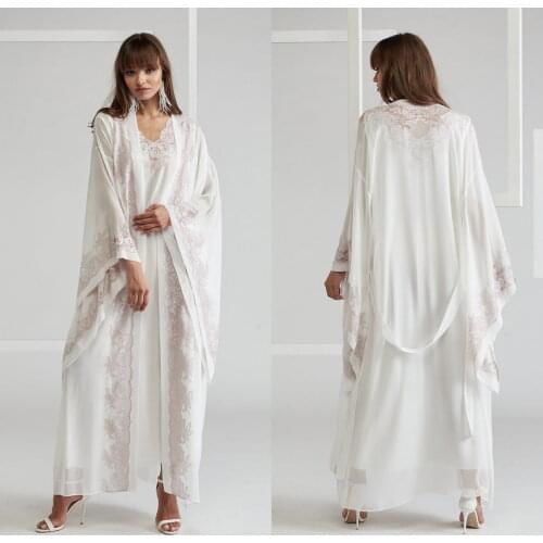 New Bridal Wraps Maternity Robes Custom Made Lace Appliques 2 Pieces Suits Women Photo Shoot Beach Birthday Party Bathrobe