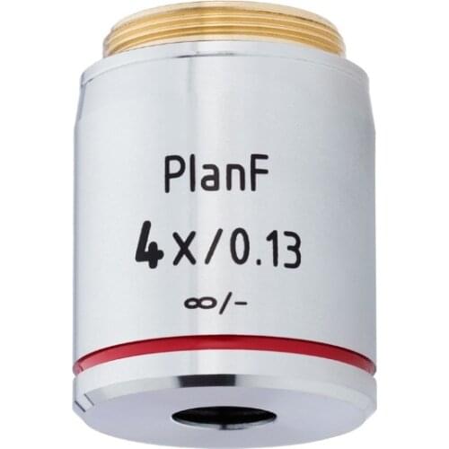 AmScope 4X Infinity-corrected Plan Fluor Objective Lens PF4X-INF