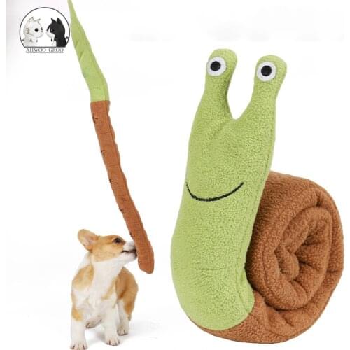 Educational dog toy snail plush chew toy foraging training Tibetan food slow food easy to clean sniffing interactive supplies