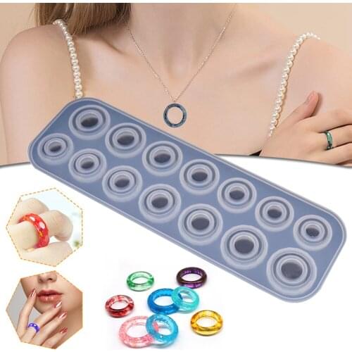 Flat Rings Mould Collection Handmade Jewelry Tools DIY Jewelry Making Ring Silicone Molds For Resin Crystal Epoxy Resin Molds